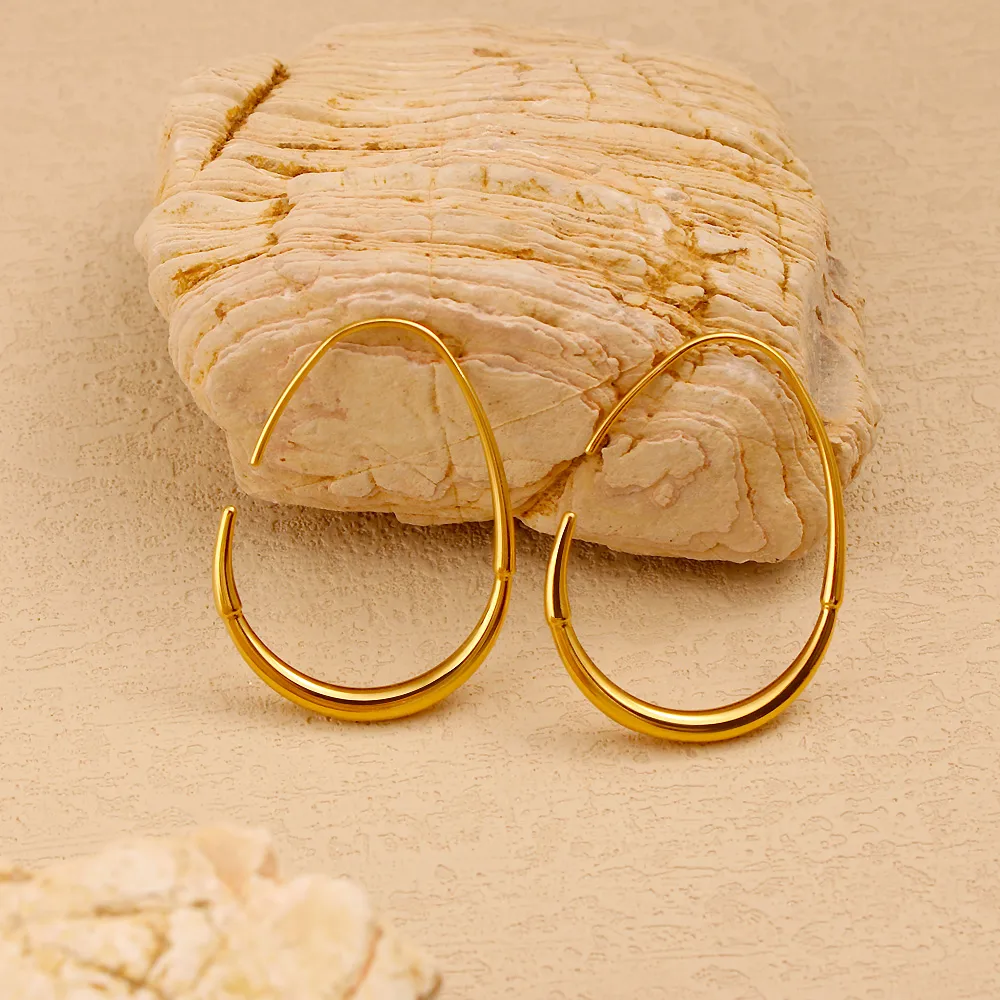 1 Pair Basic Simple Style Geometric 304 Stainless Steel 18K Gold Plated Ear Studs display picture 8