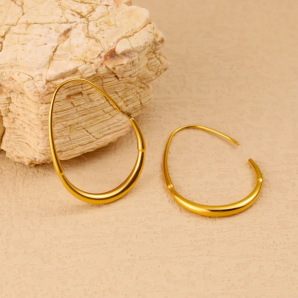 1 Pair Basic Simple Style Geometric 304 Stainless Steel 18K Gold Plated Ear Studs display picture 5