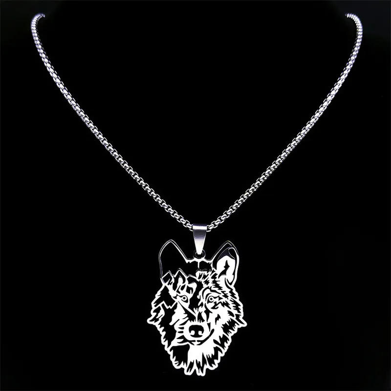 Hip-Hop Punk Commute Wolf 304 Stainless Steel Unisex Pendant Necklace display picture 3
