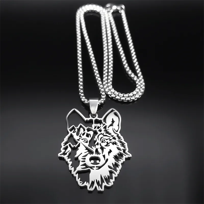 Hip-Hop Punk Commute Wolf 304 Stainless Steel Unisex Pendant Necklace display picture 5