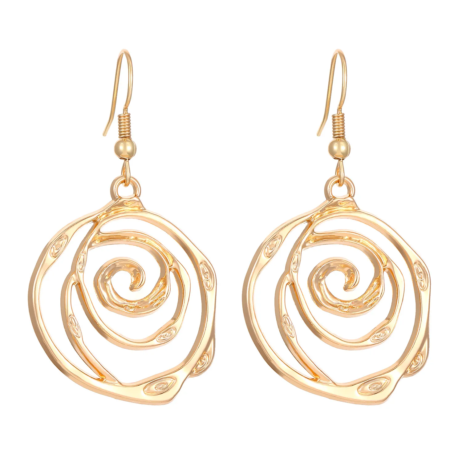 Elegant Spiral 304 Stainless Steel Alloy Plating Women's Jewelry Set display picture 9