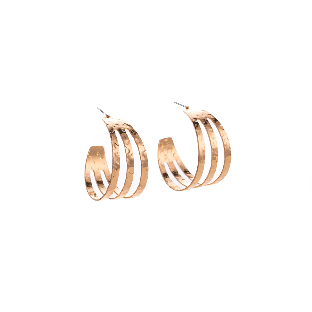 1 Pair Retro Classic Style C Shape Plating Iron Ear Studs display picture 6