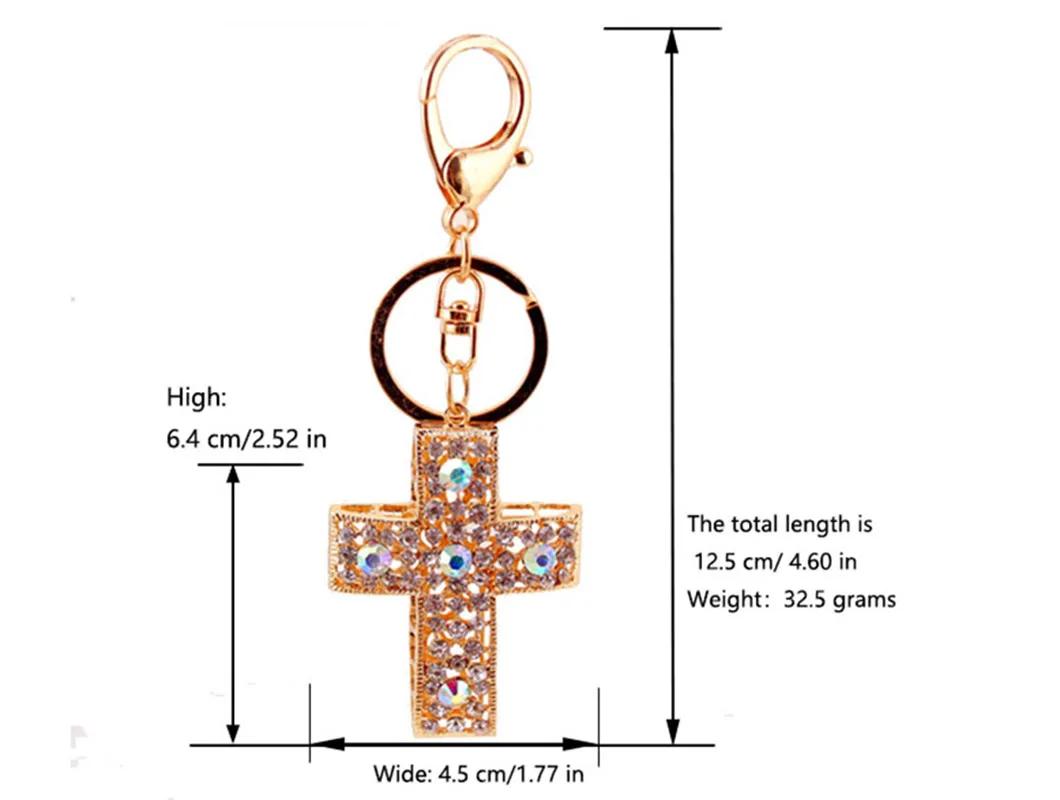 Glam Pastoral Cross Alloy Unisex Lobster Trigger Clasp Closure Keychain display picture 1