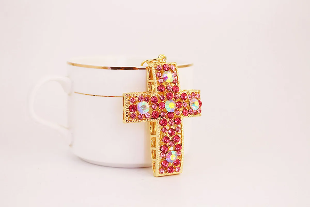 Glam Pastoral Cross Alloy Unisex Lobster Trigger Clasp Closure Keychain display picture 3