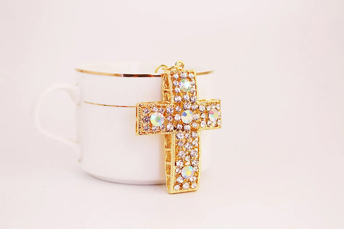 Glam Pastoral Cross Alloy Unisex Lobster Trigger Clasp Closure Keychain display picture 5