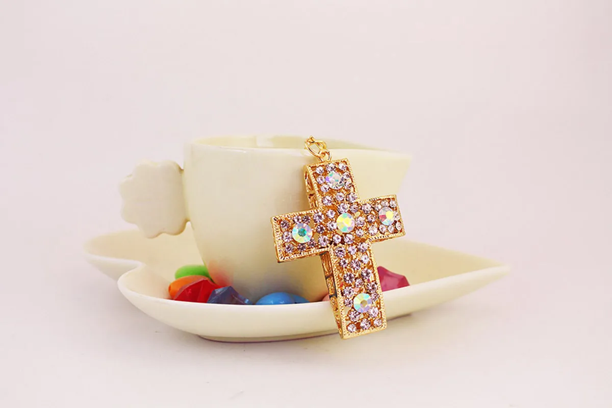 Glam Pastoral Cross Alloy Unisex Lobster Trigger Clasp Closure Keychain display picture 7