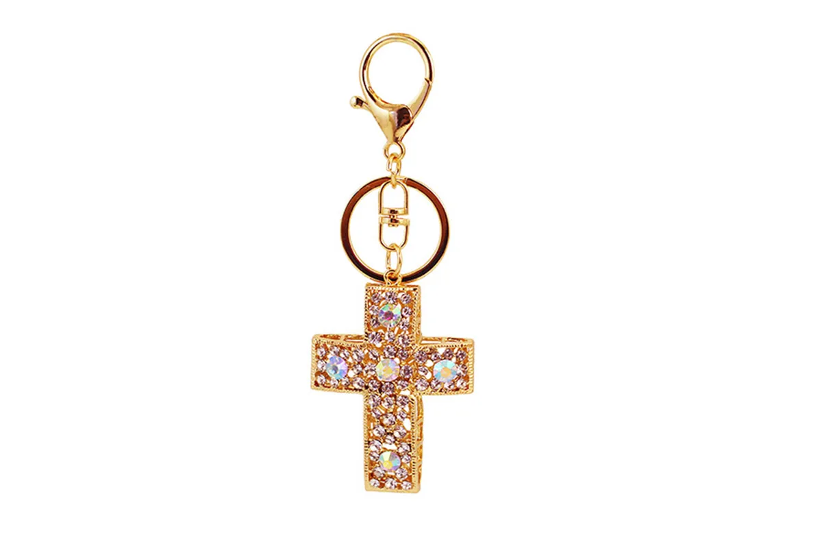 Glam Pastoral Cross Alloy Unisex Lobster Trigger Clasp Closure Keychain display picture 8