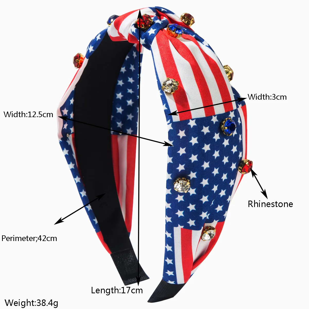 Women's Modern Style Pentagram American Flag Cloth Hair Band display picture 1