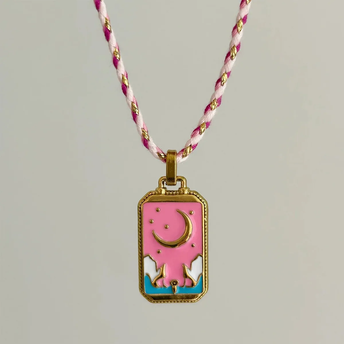 Elegant Vintage Style Geometric Heart Shape 304 Stainless Steel Enamel 18K Gold Plated Valentine'S Day Women's Pendant Necklace display picture 10