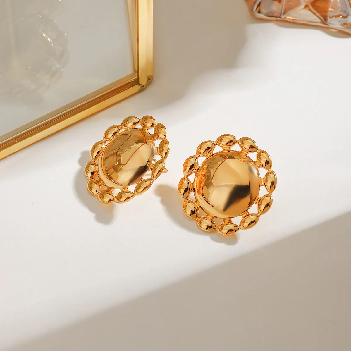 Basic Vacation Commute Geometric 316 Stainless Steel  Ear Studs display picture 12