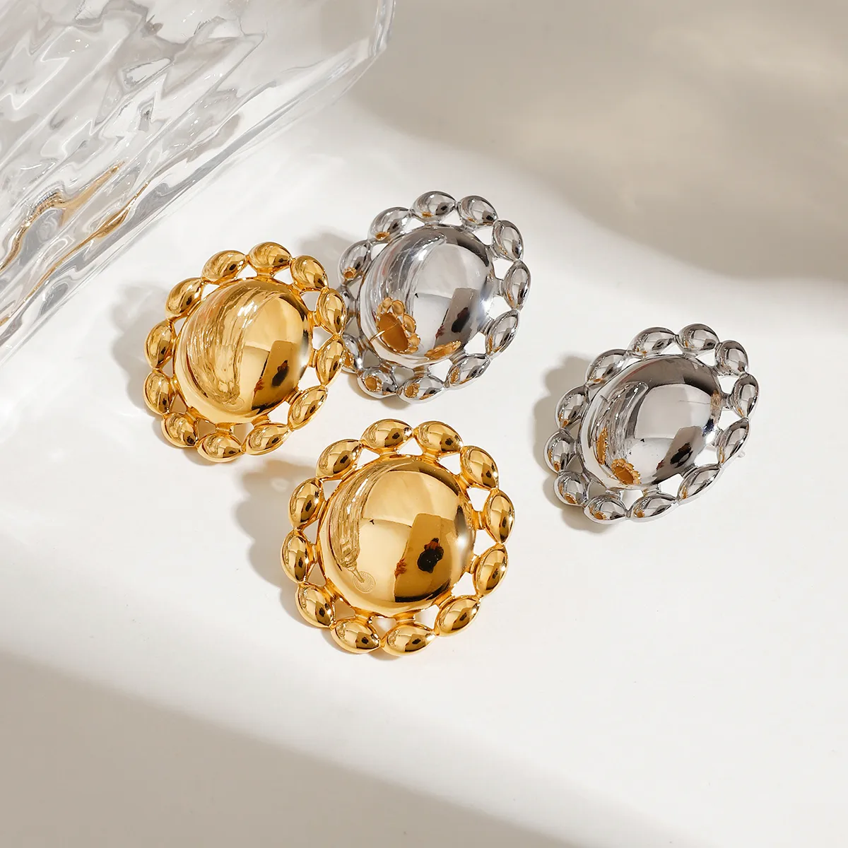 Basic Vacation Commute Geometric 316 Stainless Steel  Ear Studs display picture 2