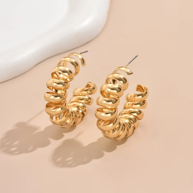 1 Pair Vacation Classic Style Solid Color Iron Ear Studs display picture 4