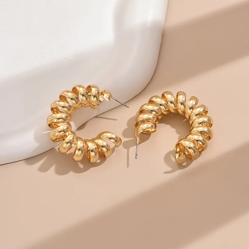 1 Pair Vacation Classic Style Solid Color Iron Ear Studs display picture 5