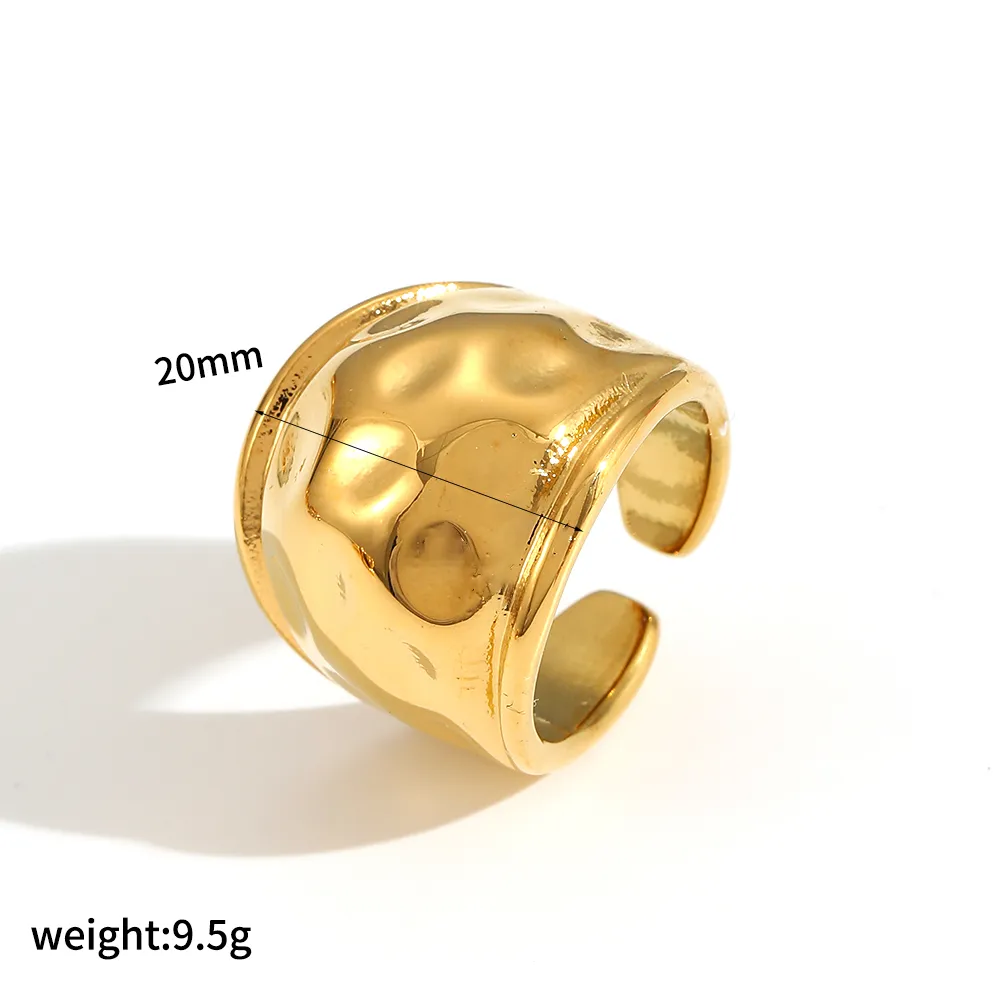 IG Style Exaggerated Irregular Geometric 304 Stainless Steel 18K Gold Plated Women's Rings display picture 9