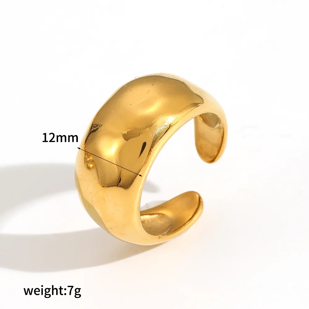 IG Style Exaggerated Irregular Geometric 304 Stainless Steel 18K Gold Plated Women's Rings display picture 12