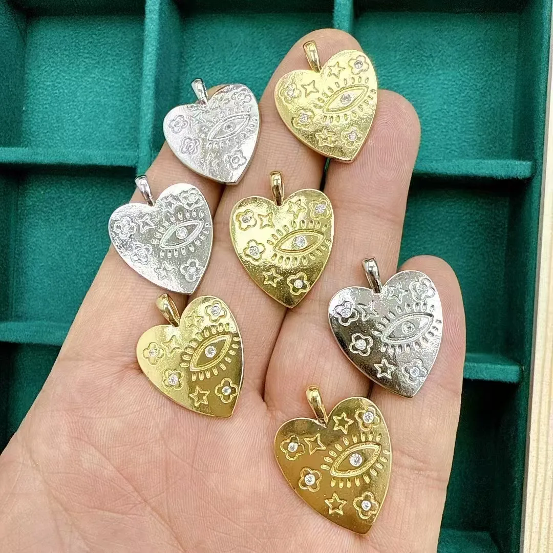 IG Style Simple Style Cross Apple Mushroom Copper Polishing Inlay Zircon 18K Gold Plated White Gold Plated DIY Jewelry Accessories display picture 7