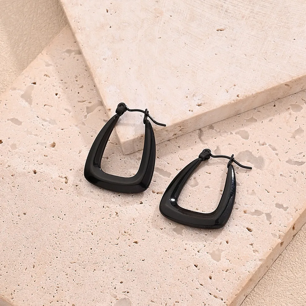 1 Pair/Package Casual Modern Style Simple Style U Shape Multicolor Handmade Polishing Plating 304 Stainless Steel 18K Gold Plated Colorful Plating Rose Gold Plated Earrings display picture 6