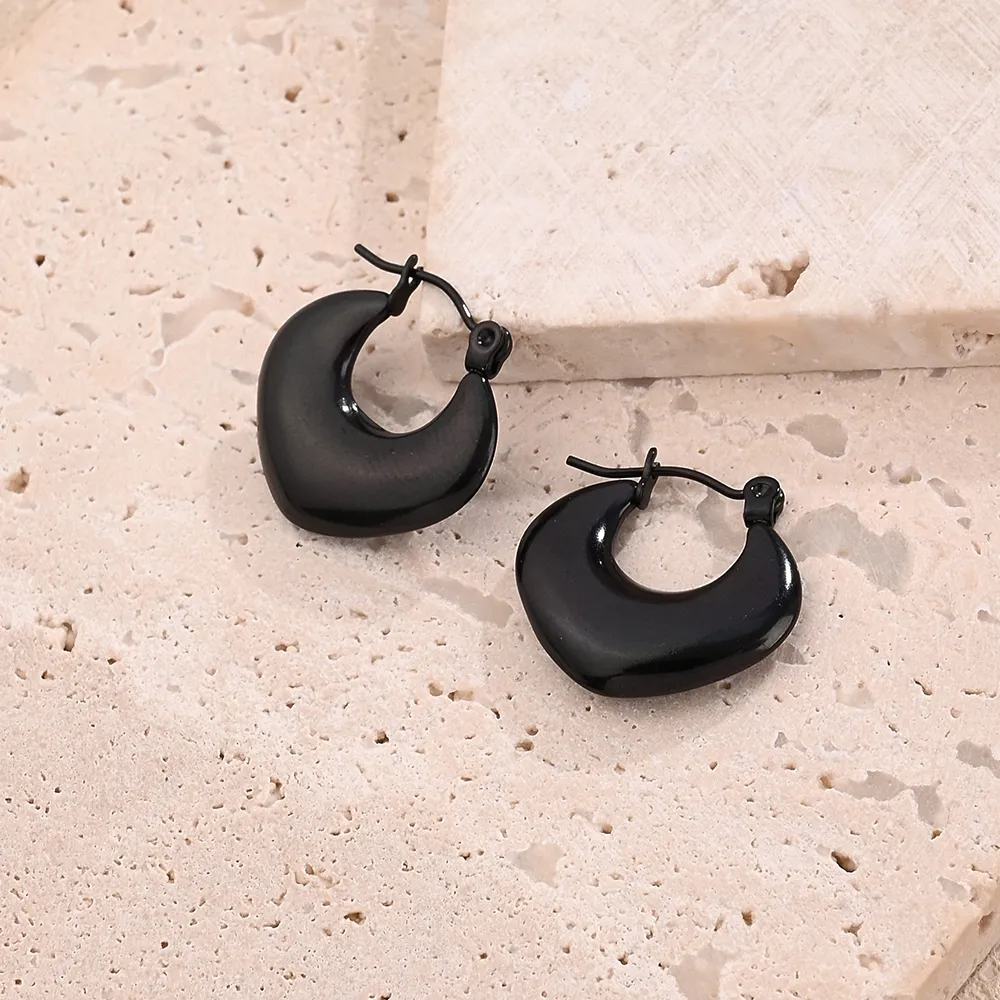 1 Pair/Package Casual Modern Style Simple Style V Shape Multicolor Simple Handmade Polishing Plating 304 Stainless Steel 18K Gold Plated Colorful Plating Rose Gold Plated Earrings display picture 5
