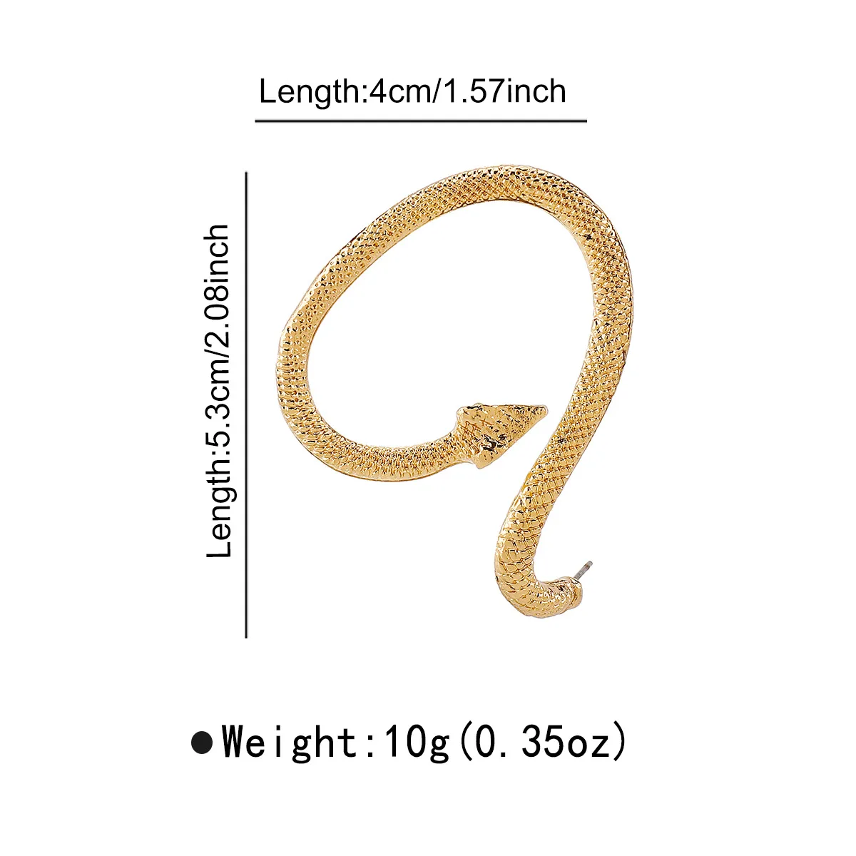1 Piece Retro Classic Style Snake Plating Alloy Rhinestones Ear Cuffs display picture 8