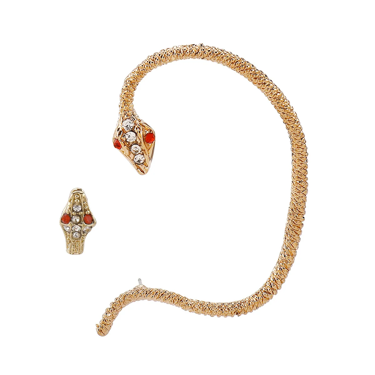 1 Piece Retro Classic Style Snake Plating Alloy Rhinestones Ear Cuffs display picture 12