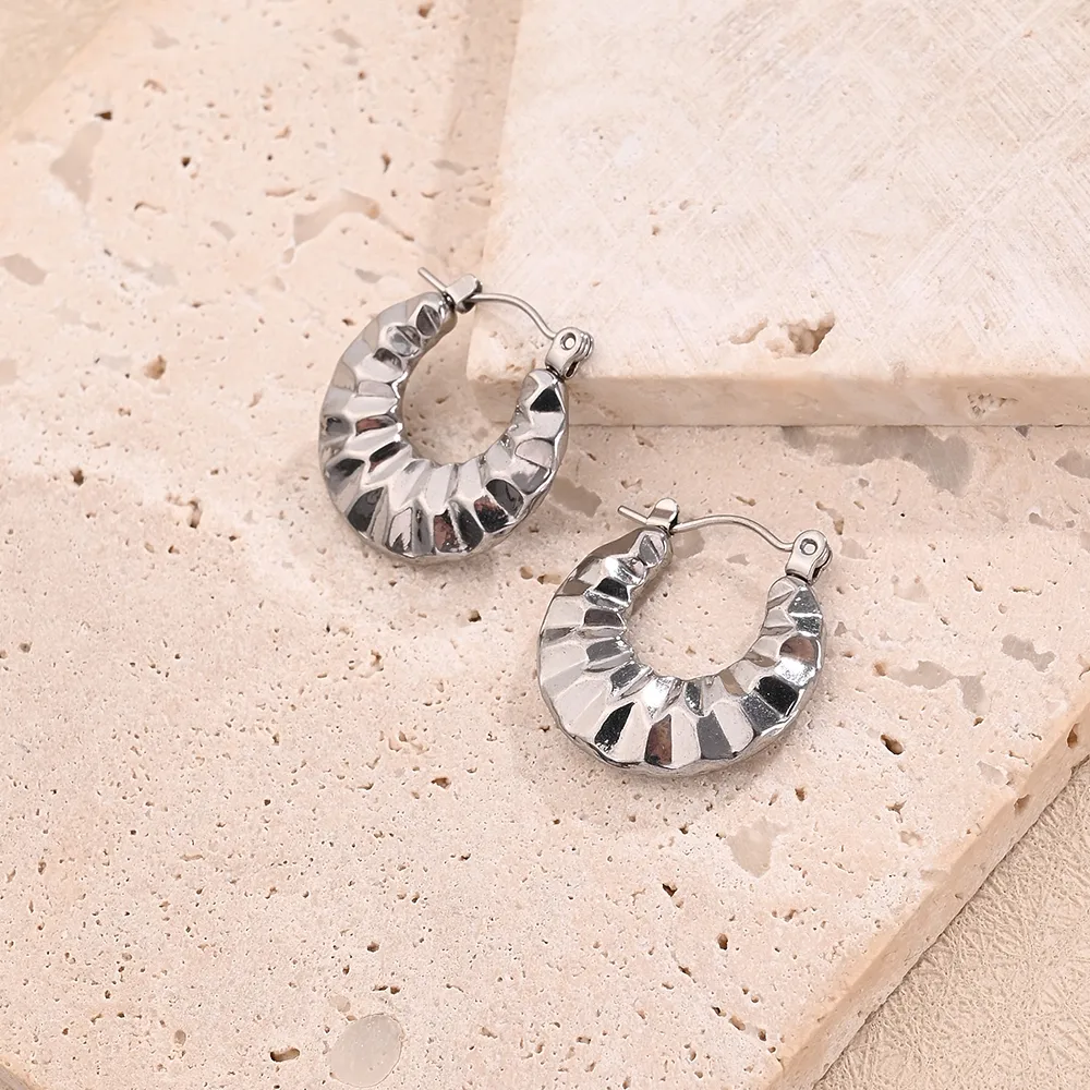 1 Pair/Package Casual Modern Style Simple Style U Shape Multicolor Simple Handmade Polishing Plating 304 Stainless Steel 18K Gold Plated Colorful Plating Rose Gold Plated Earrings display picture 2