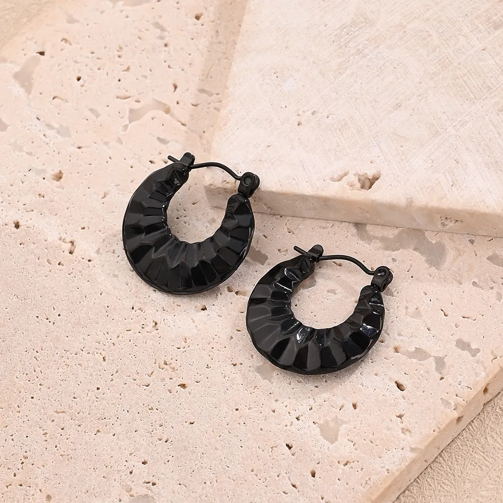 1 Pair/Package Casual Modern Style Simple Style U Shape Multicolor Simple Handmade Polishing Plating 304 Stainless Steel 18K Gold Plated Colorful Plating Rose Gold Plated Earrings display picture 6