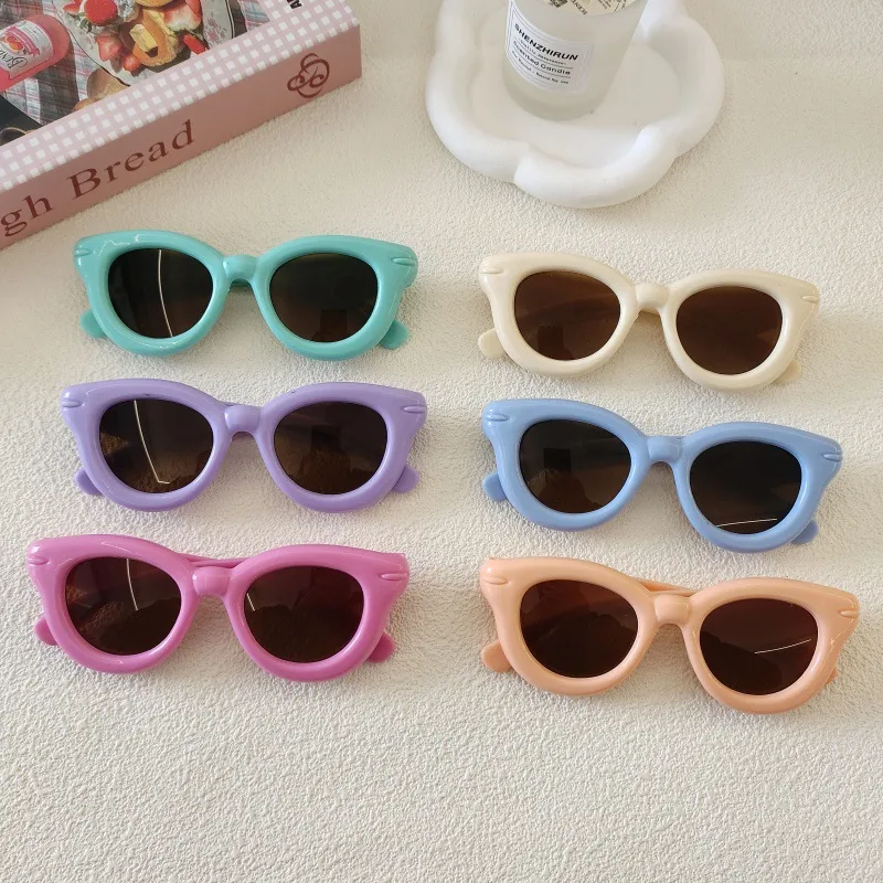 Sweet Simple Style Solid Color Resin Special-Shaped Mirror Full Frame Glasses display picture 1