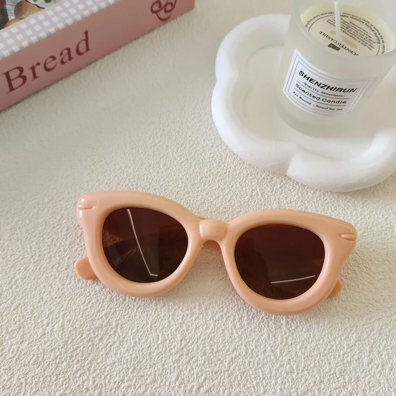 Sweet Simple Style Solid Color Resin Special-Shaped Mirror Full Frame Glasses display picture 6