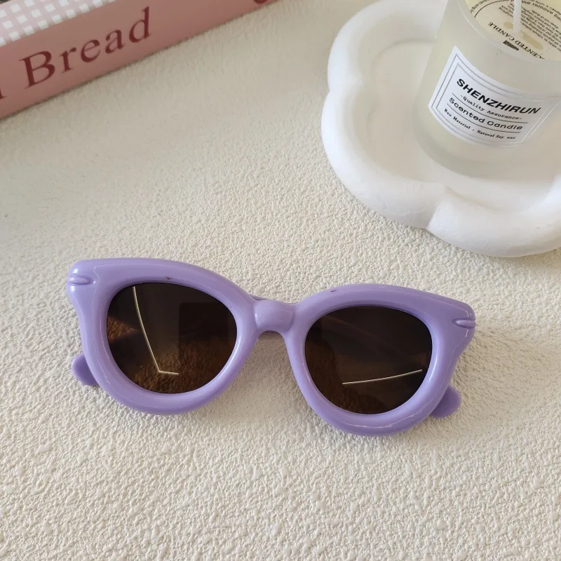 Sweet Simple Style Solid Color Resin Special-Shaped Mirror Full Frame Glasses display picture 11