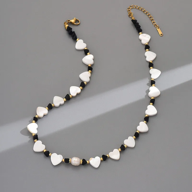 Vacation Classic Style Heart Shape Shell Women's Necklace display picture 4