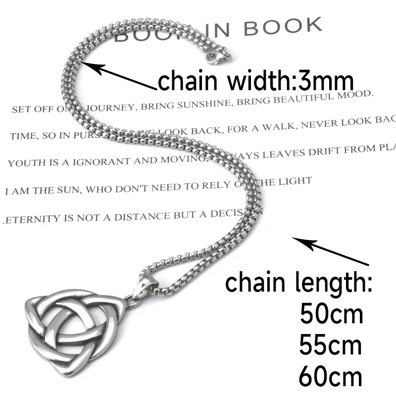 Hip-Hop Celtic Knot Titanium Steel Men's Pendant Necklace display picture 2