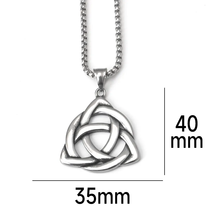 Hip-Hop Celtic Knot Titanium Steel Men's Pendant Necklace display picture 3