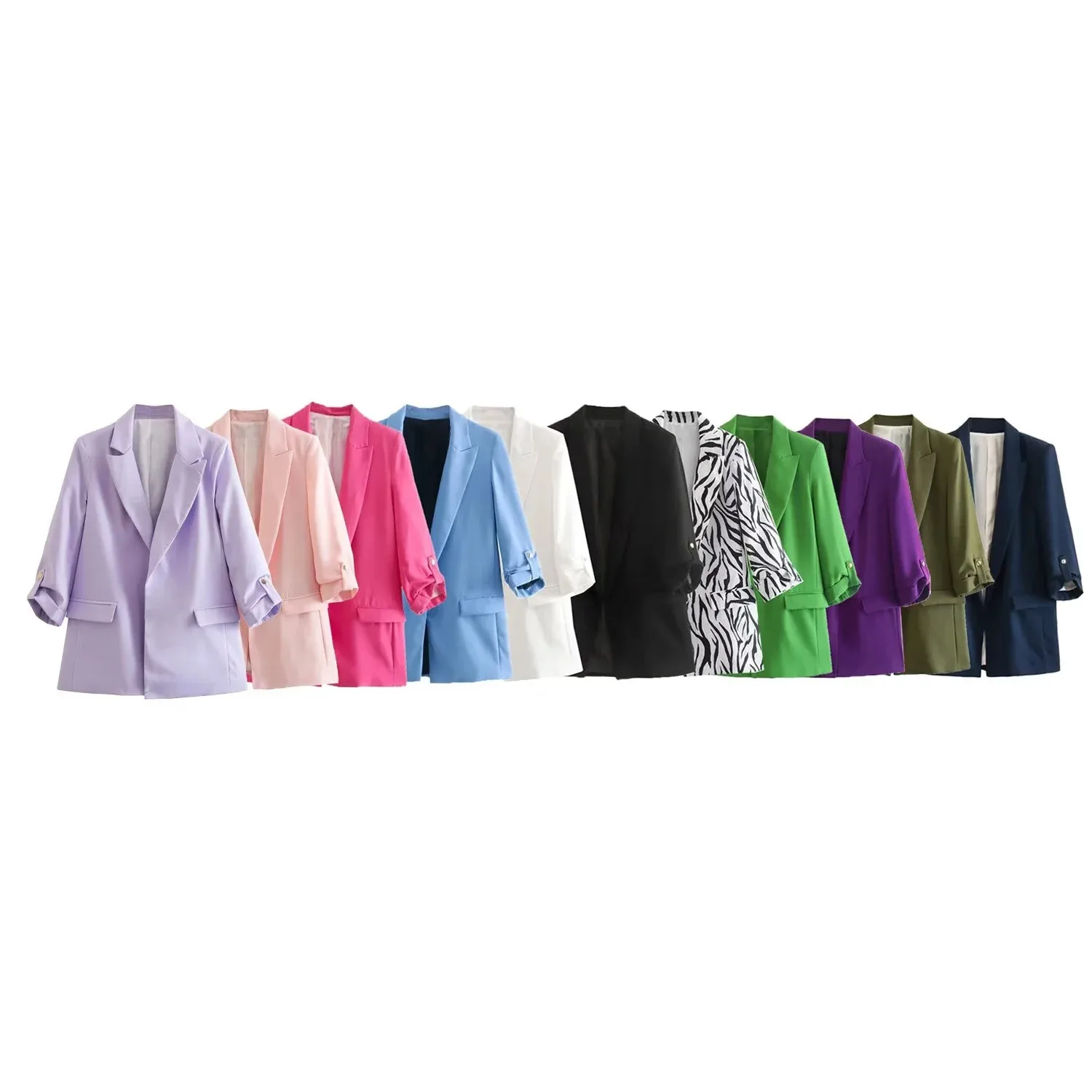 Women's Elegant Solid Color Zipper Coat display picture 1