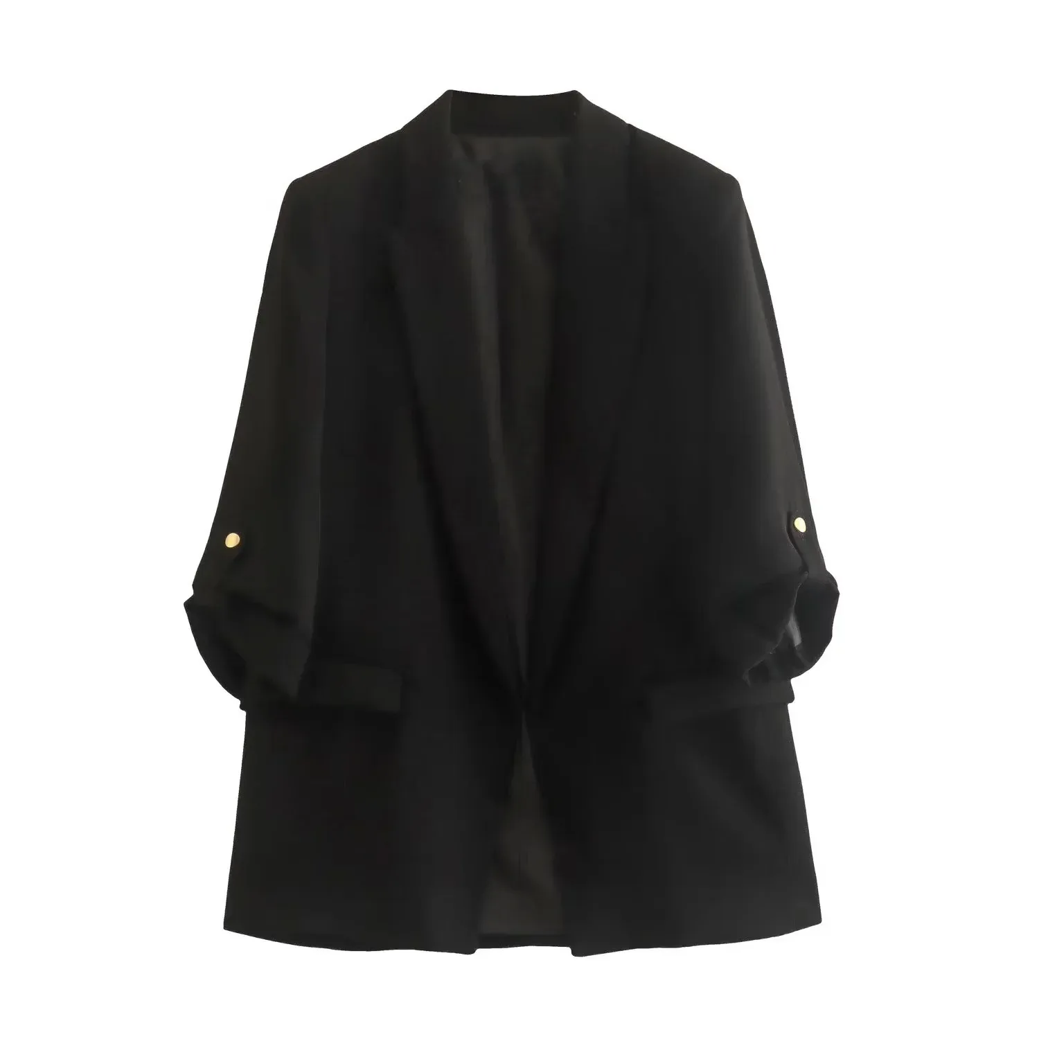 Women's Elegant Solid Color Zipper Coat display picture 4