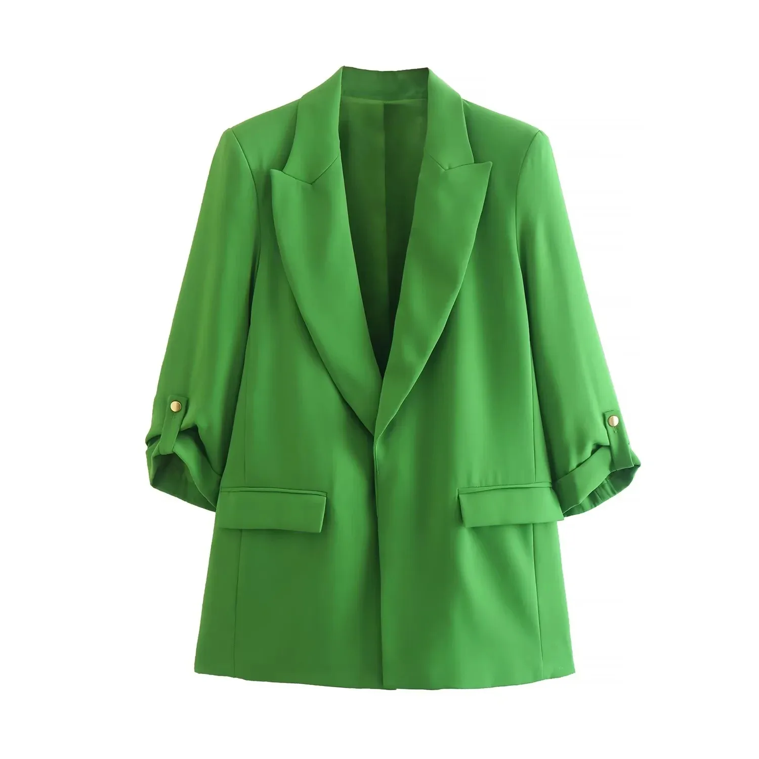 Women's Elegant Solid Color Zipper Coat display picture 6