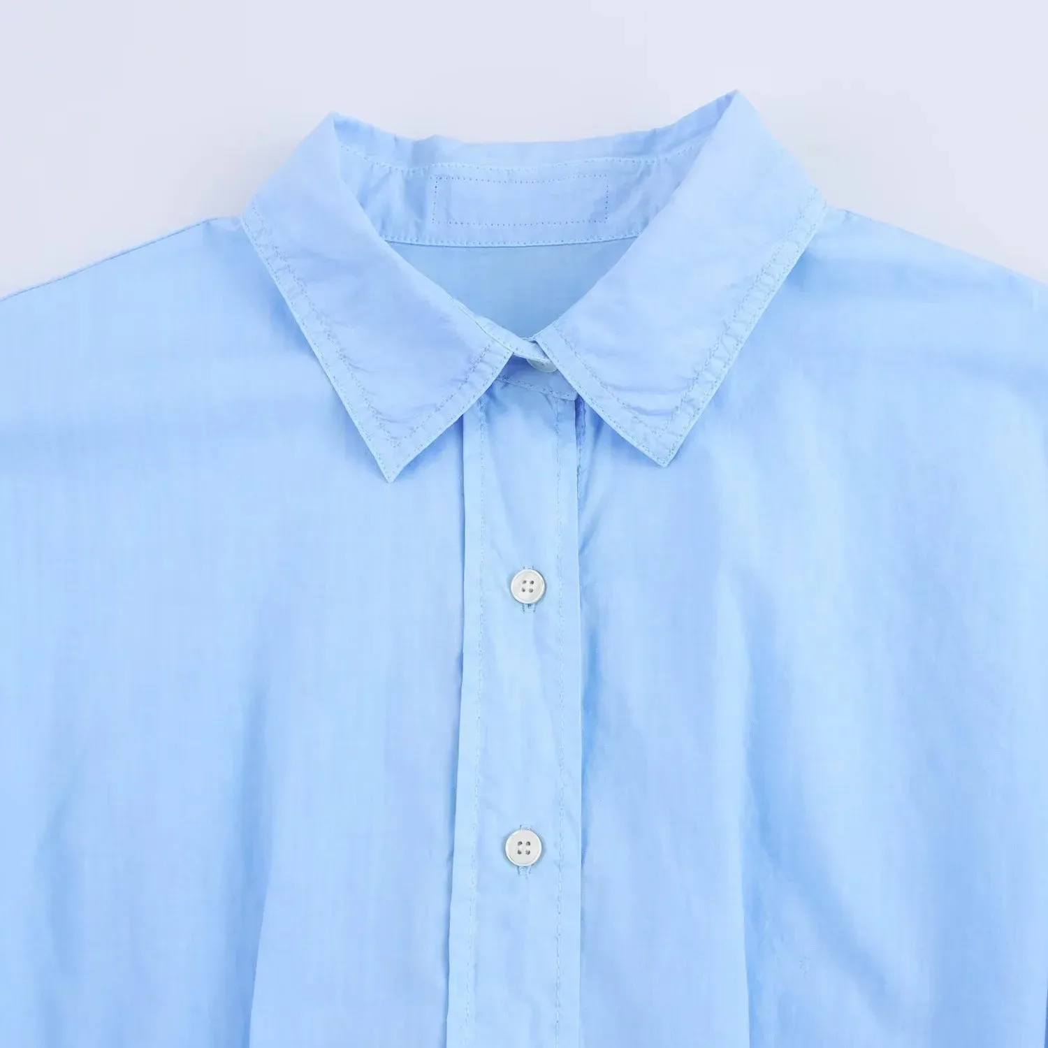 Women's Shirt Dress Elegant Shirt Collar Long Sleeve Solid Color Above Knee Holiday Banquet Travel display picture 3