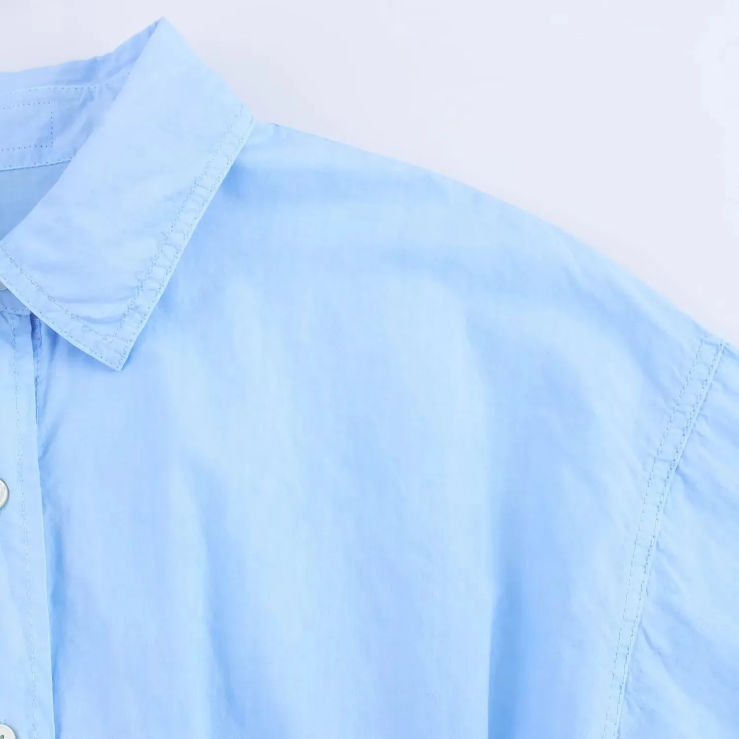 Women's Shirt Dress Elegant Shirt Collar Long Sleeve Solid Color Above Knee Holiday Banquet Travel display picture 4
