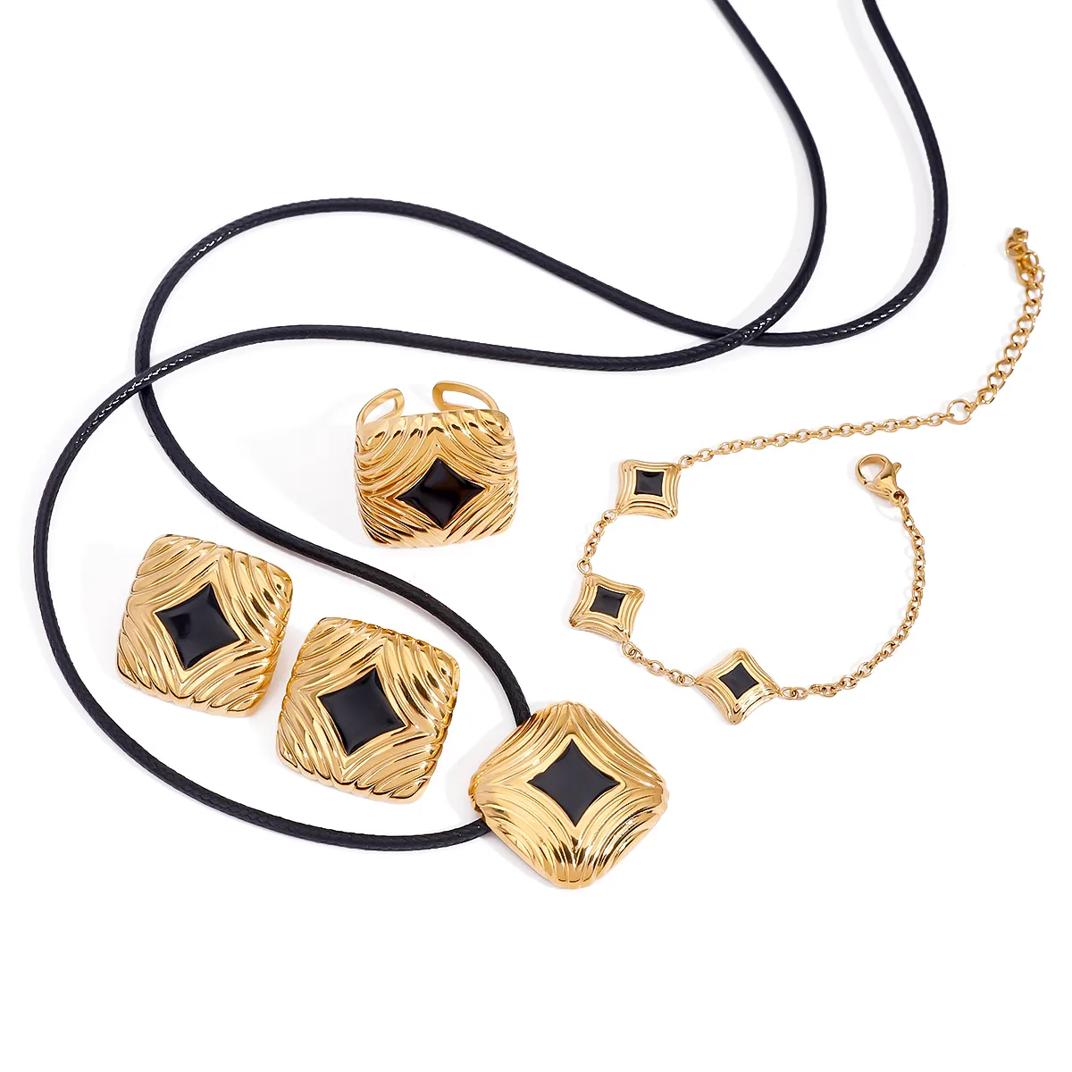 Basic Classic Style Commute Geometric 316 Stainless Steel  Women's Bracelets Earrings Necklace display picture 20