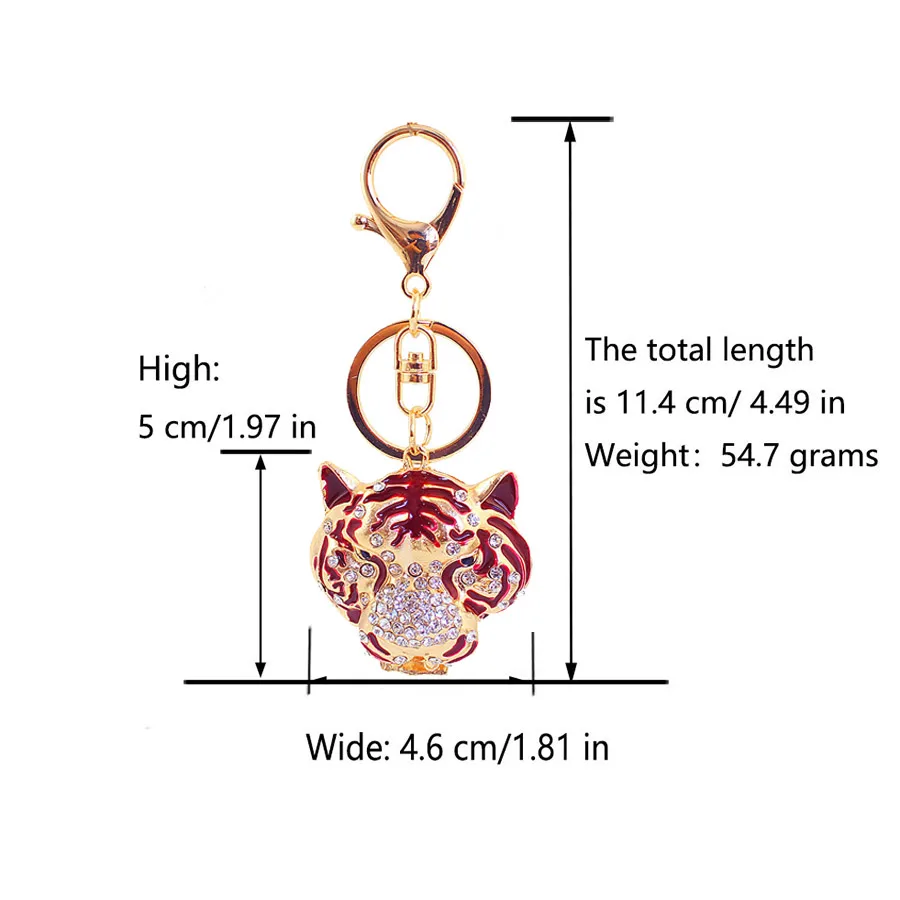 1 Piece Cute Animal Alloy Inlay Rhinestones Unisex Keychain display picture 1