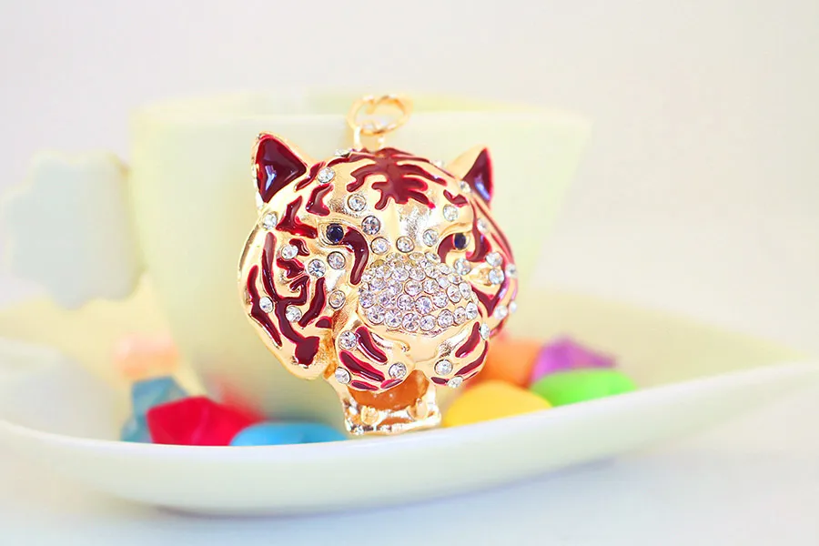 1 Piece Cute Animal Alloy Inlay Rhinestones Unisex Keychain display picture 2