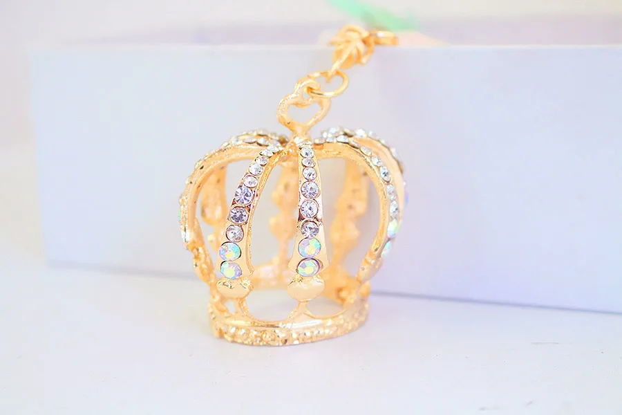 1 Piece Cute Sweet Crown Alloy Inlay Rhinestones Women's Keychain display picture 2