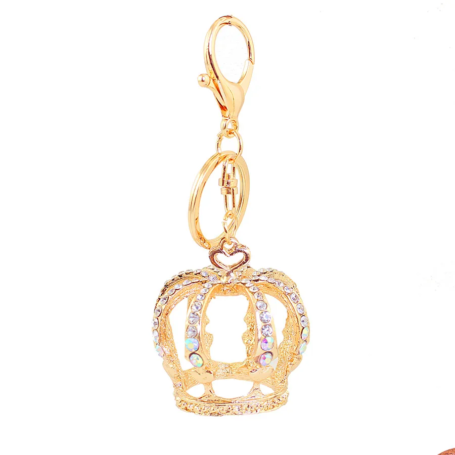 1 Piece Cute Sweet Crown Alloy Inlay Rhinestones Women's Keychain display picture 4