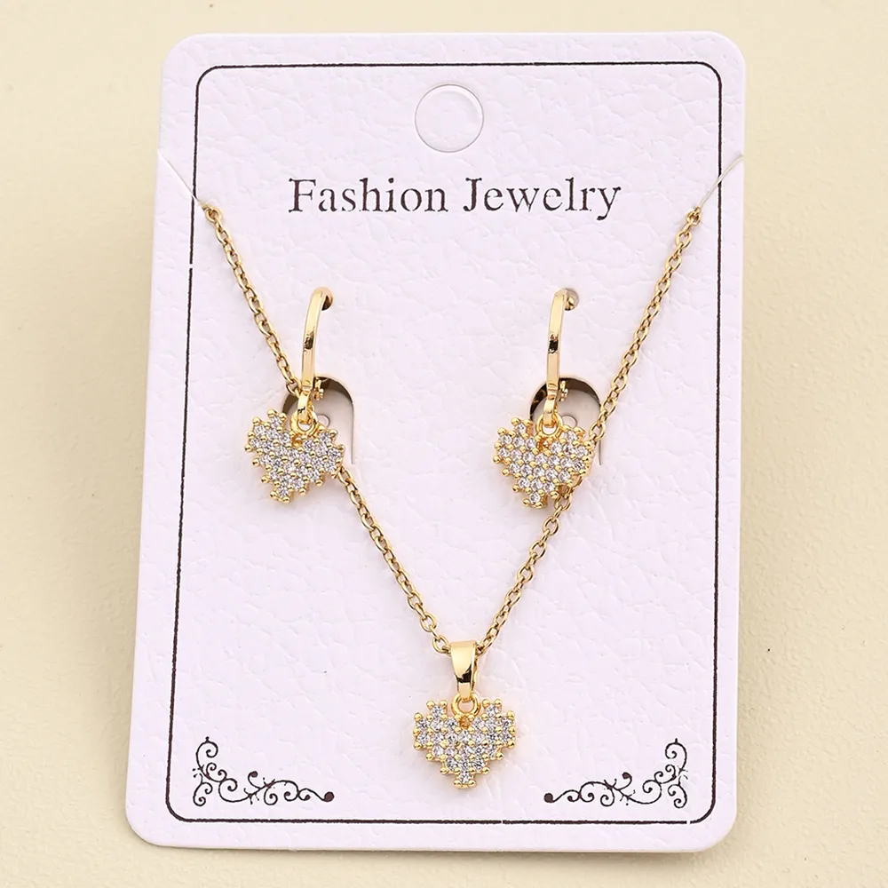 Casual Sweet Simple Style Oval Bear Grain Copper Polishing Inlay Zircon 18K Gold Plated Women's Jewelry Set display picture 3