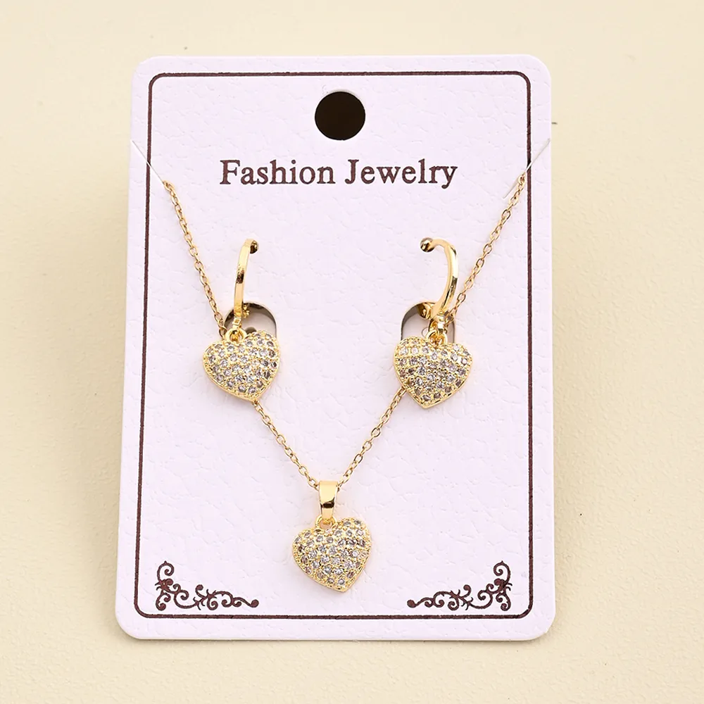 Casual Sweet Simple Style Oval Bear Grain Copper Polishing Inlay Zircon 18K Gold Plated Women's Jewelry Set display picture 8