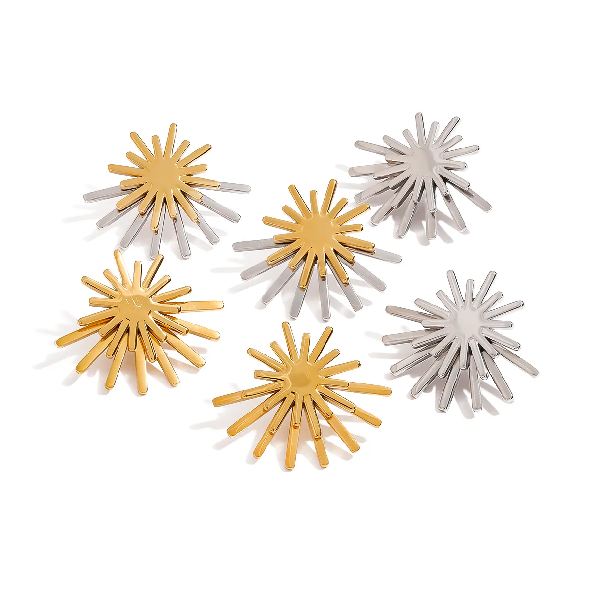 Basic Modern Style Simple Style Geometric Sun 316 Stainless Steel  Earrings Ear Studs display picture 15