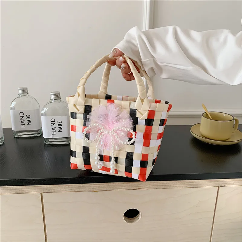Women's Braid Animal Plaid Cute Square Open Handbag display picture 20