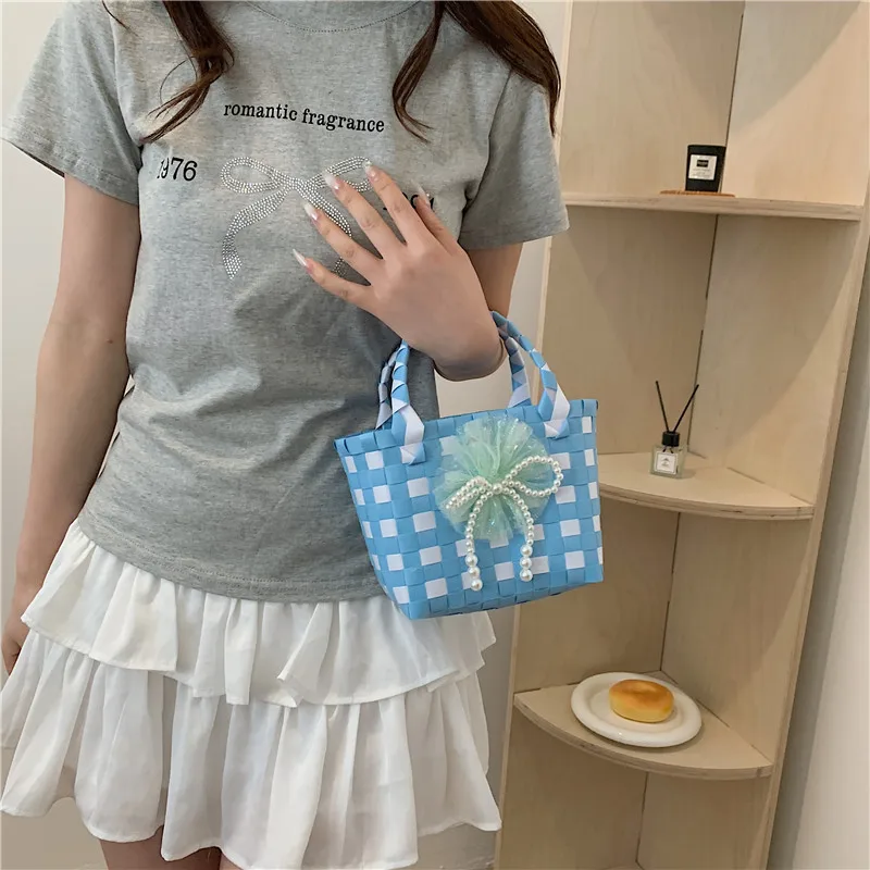 Women's Braid Animal Plaid Cute Square Open Handbag display picture 29