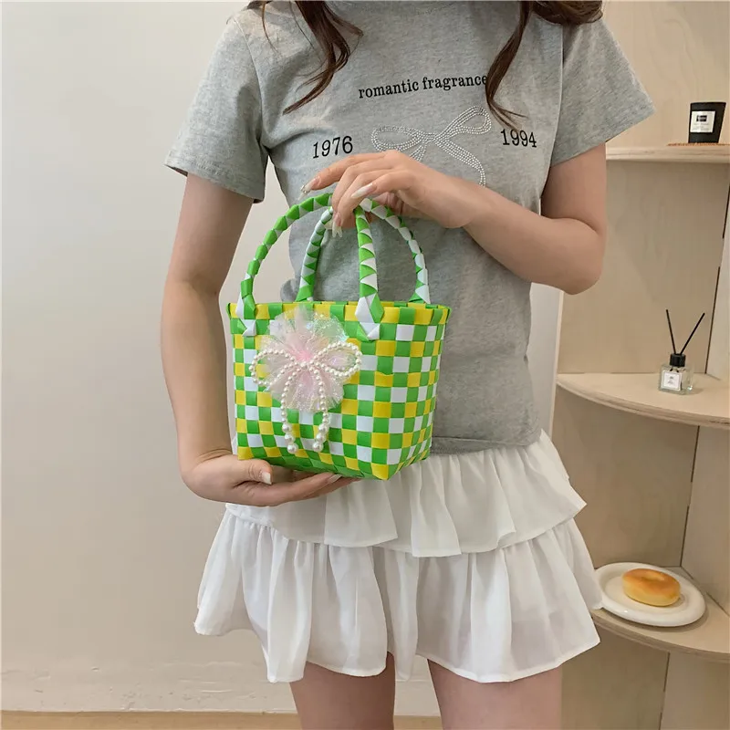 Women's Braid Animal Plaid Cute Square Open Handbag display picture 21