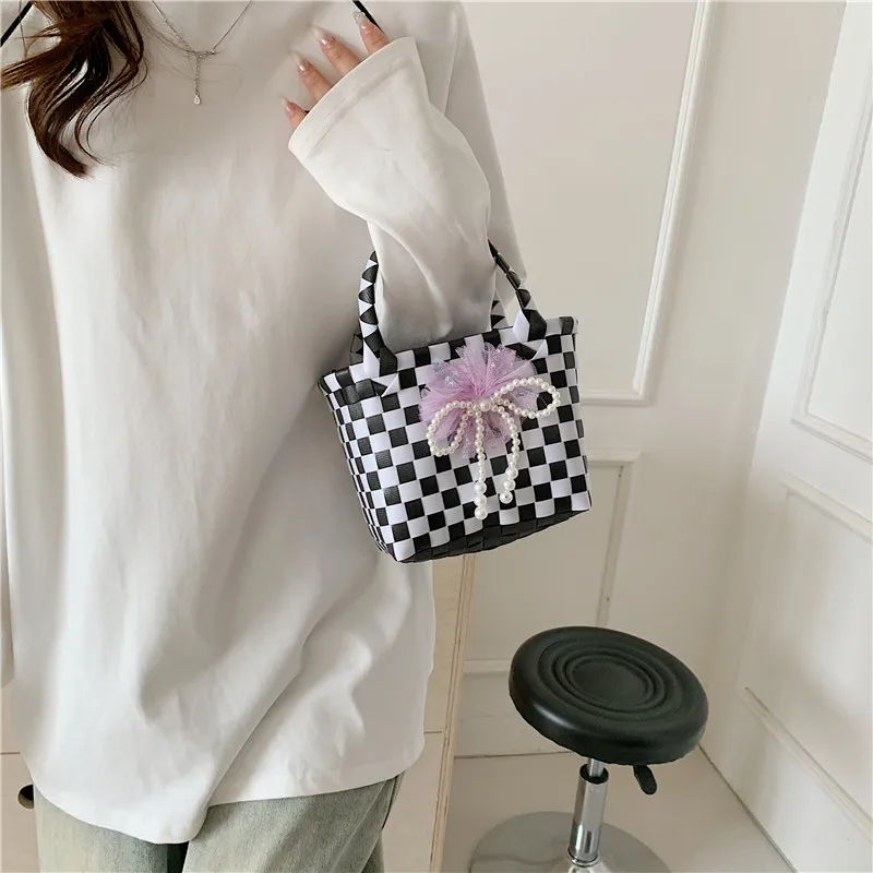 Women's Braid Animal Plaid Cute Square Open Handbag display picture 23