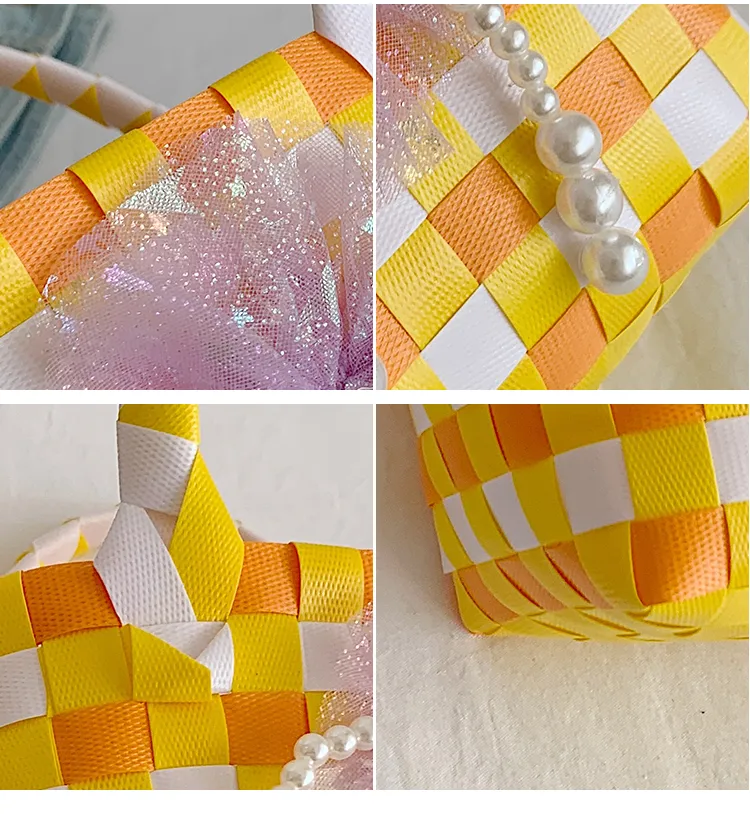 Women's Braid Animal Plaid Cute Square Open Handbag display picture 32